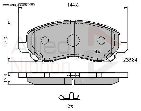 ADB31256 Σετ τακάκια φρένων Allied Nippon