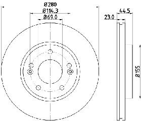 KOREA ΔΙΣΚΟΠΛΑΚΕΣ ΕΜΠΡΟΣ i30 / ceed CRDI 1.6cc  517123x000 517122v000 SD1135  TIMH ΤΕΜΑΧΙΟΥ