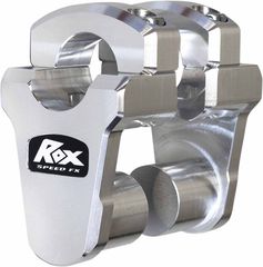 ROX SPEED αποστάτες τιμονιού 5εκ με κλίση για τιμόνια 28mm fatbar ασημί