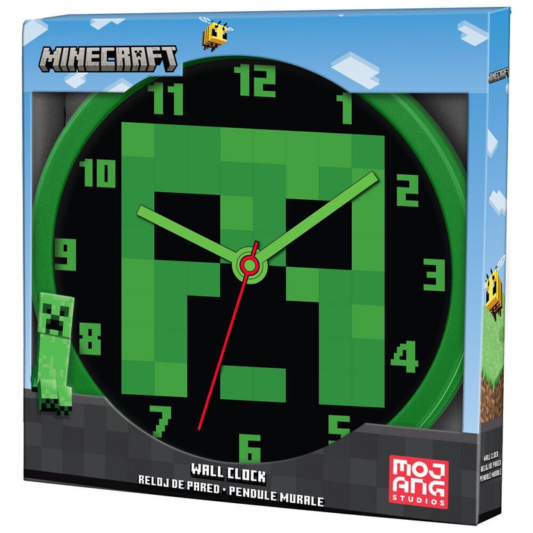 Minecraft Bros wall clock