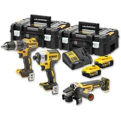 Dewalt DCK384P2T Σετ Γωνιακός Τροχός & παλμικο & Σκαπτικό 18V με 2 Μπαταρίες 5Ah και Θήκη