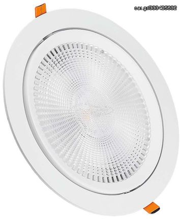 V-TAC Στρογγυλό Χωνευτό LED Panel Ισχύος 20W με Φυσικό Λευκό Φως 17x17εκ. 843