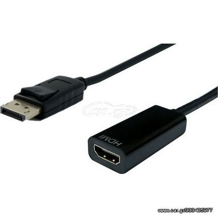 POWERTECH converter DisplayPort σε HDMI PTH-032, 4K, μαύρο