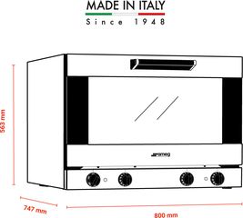 Κυκλοθερμικός Φούρνος SMEG ALFA 420MFH-2 (Αέρας και Grill)-thumb-1