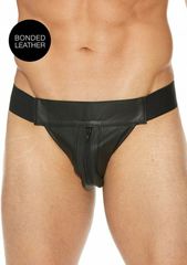 Plain Front With Zip Jock- Black-thumb-2