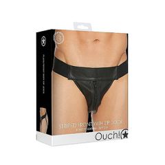 Plain Front With Zip Jock- Black-thumb-1