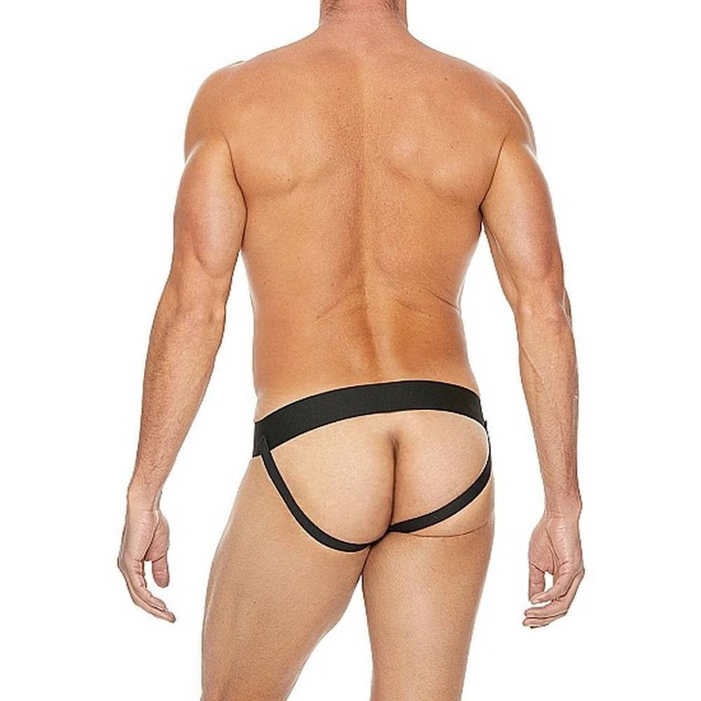 Plain Front With Zip Jock- Black