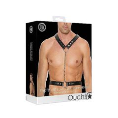 Twisted Bit Black Leather Harness - One Size - Black-thumb-2