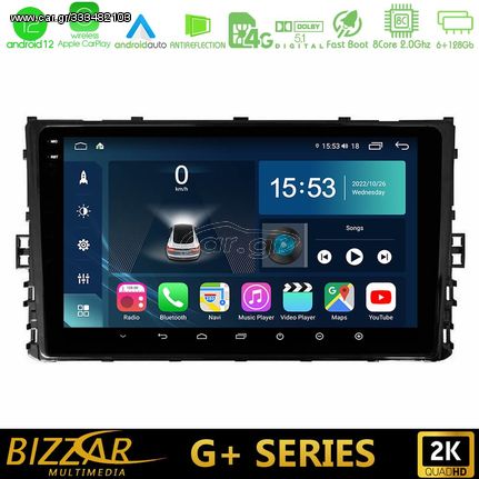 Bizzar G+ Series VW MQB 2017-> 8core Android12 6+128GB Navigation Multimedia 9″