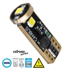 GloboStar® 81115 Λάμπα Αυτοκίνητου T10 W5W 3rd Gen CanBus Extreme Series LED 3 SMD 3030 3W 423lm 360° DC 12V IP20 6000K