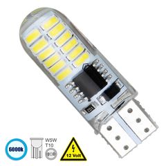 GloboStar® 81058 Λάμπα Αυτοκινήτου STROBE T10 W5W LED 24 SMD 3014 3W 450lm 360° DC 12V IP20 Ψυχρό Λευκό 6000K