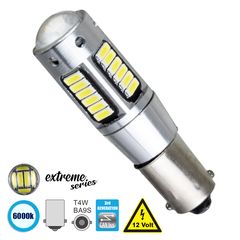 GloboStar® 81291 BA9S T4W 3rd Gen CanBus Extreme Series LED 30 SMD 4014 6W 900lm 360° DC 12V IP20 6000K