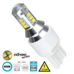 GloboStar® 81166 Λάμπα Αυτοκίνητου T20 - 7443 - W21/5W 3rd Gen Can-Bus Extreme Series LED 16 CREE XBD 15W 2115lm 360° DC 12V IP20 Ψυχρό Λευκό 6000K