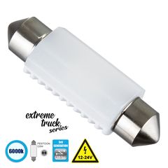 GloboStar® 81334 Λάμπα Αυτοκινήτου & Φορτηγού 39mm FESTOON - C5W 3rd Gen CanBus Extreme Truck Series LED 2 SMD 3030 3W 450lm 120° DC 12-24V IP20 6000K