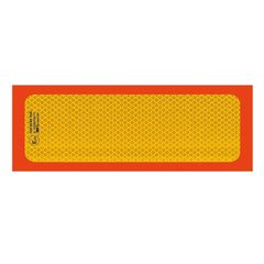 Πινακίδα αντανακλαστική θαλάμου φορτηγού αυτοκόλλητη 3M πορτοκαλί-κίτρινο 50x20cm 1τμχ