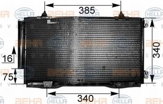 ΨΥΓΕΙΟ A/C 1.6-2.0ΒΕΝΖ/ΠΕΤΡ. -00 (57x32) για TOYOTA AVENSIS (T22) 97-03