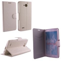 VOLTE-TEL ΘΗΚΗ HUAWEI ASCEND G750/ HONOR 3X LINE LEATHER-TPU BOOK STAND WHITE - 8131202 - 45586