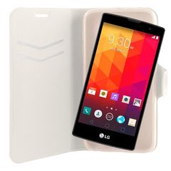 VOLTE-TEL ΘΗΚΗ LG MAGNA H500 LINE LEATHER-TPU BOOK STAND WHITE - 8148552 - 47882