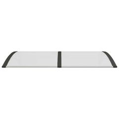 vidaXL Στέγαστρο Πόρτας Μαύρο & Διαφανές 150 x 75 εκ από Πολυκαρβονικό-thumb-3