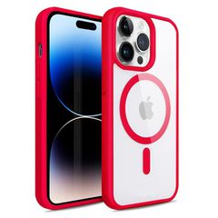 OEM iPhone 14 Pro MagSafe Case Clear Red