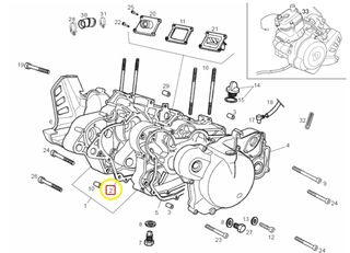 Φλάντζα Κάρτερ Aprilia SX 50 E4 2018-2019-2020 (EMEA) 1A009969