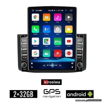 KIROSIWA CHEVROLET AVEO (2006-2010) Android οθόνη αυτοκίνητου 2GB με GPS WI-FI (ηχοσύστημα αφής 9.7" ιντσών OEM Youtube Playstore MP3 USB Radio Bluetooth Mirrorlink εργοστασιακή, 4x60W)