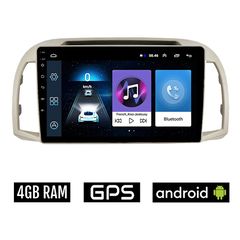 NISSAN MICRA (2002-2010) Android οθόνη αυτοκίνητου 4GB με GPS WI-FI (ηχοσύστημα αφής 9" ιντσών OEM Youtube Playstore MP3 USB Radio Bluetooth Mirrorlink εργοστασιακή, 4x60W, AUX)