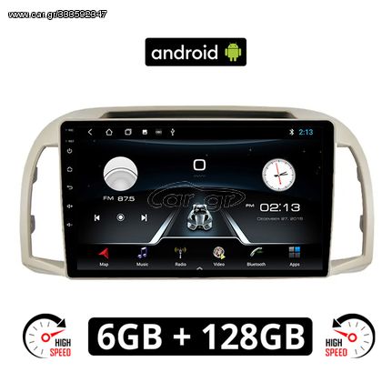 NISSAN MICRA (2002-2010) Android οθόνη αυτοκίνητου 6GB με GPS WI-FI (ηχοσύστημα αφής 9" ιντσών OEM Youtube Playstore MP3 USB Radio Bluetooth Mirrorlink εργοστασιακή, 4x60W, AUX)