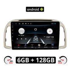 NISSAN MICRA (2002-2010) Android οθόνη αυτοκίνητου 6GB με GPS WI-FI (ηχοσύστημα αφής 9" ιντσών OEM Youtube Playstore MP3 USB Radio Bluetooth Mirrorlink εργοστασιακή, 4x60W, AUX)