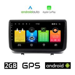 RENAULT CLIO (2005-2011) Android οθόνη αυτοκίνητου 2GB με GPS WI-FI (ηχοσύστημα αφής 9" ιντσών OEM Android Auto Apple Carplay Youtube Playstore MP3 USB Radio Bluetooth Mirrorlink εργοστασιακή, 4x