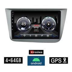 KIROSIWA 4+64GB SEAT ALTEA (2004-2015) Android οθόνη αυτοκίνητου 4GB με GPS WI-FI (ηχοσύστημα αφής 9" ιντσών OEM Youtube Playstore MP3 USB Radio Bluetooth Mirrorlink DSP 4x60W Apple Carplay Android Au