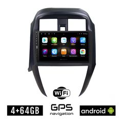 NISSAN SUNNY - ALMERA (2015-2016) Android οθόνη αυτοκίνητου 4GB με GPS WI-FI (ηχοσύστημα αφής 9" ιντσών OEM Youtube Playstore MP3 USB Radio Bluetooth Mirrorlink εργοστασιακή, 4x60W, Navi)