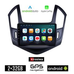 KIROSIWA CHEVROLET CRUZE (2013-2015) Android οθόνη αυτοκίνητου 2GB με GPS WI-FI (ηχοσύστημα αφής 9" ιντσών OEM Android Auto Apple Carplay Youtube Playstore MP3 USB Radio Bluetooth Mirrorlink εργοστασι
