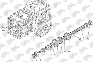Γρανάζι σασμάν διπλό 20, 16 δόντια Kubota: 66621-14532-thumb-1