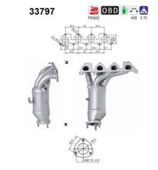 ΚΑΤΑΛΥΤΗΣ SEAT ALTEA / IBIZA / LEON 1.4 2006-2015   KARALOIZOS exhaust