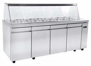 ΠΡΟΣΦΟΡΑ!!! SA GN 195A Ψυγείο - Βιτρίνα σαλατών χωρίς ψυκτικό μηχάνημα και πόρτες G/N 195x70x129cm