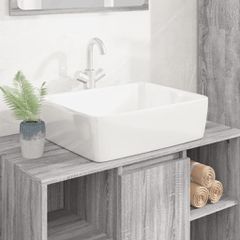 Νιπτήρας Ορθογώνιος Λευκός 48 x 37 x 13 εκ. Κεραμικός 153338