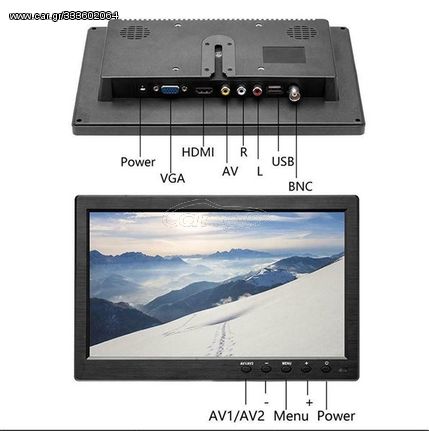 10.1” HD Monitor for Mini TV & Car Video Player