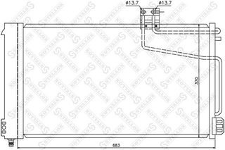 ΨΥΓΕΙΟ A/C ΓΙΑ ΟΛΑ ΒΕΝΖΙΝΗ (686x365) 07- για MERCEDES SLK (R171) 04-10