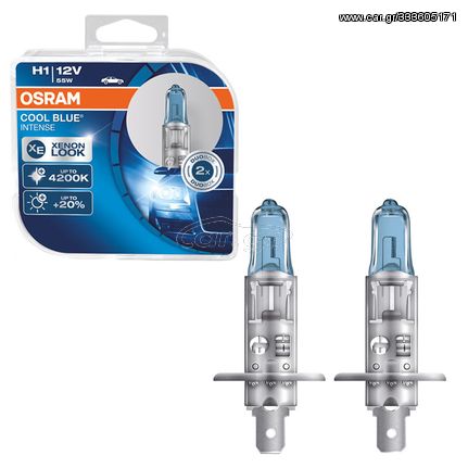 Λάμπες Αλογόνου H1 12V 55w Cool Blue Intense Osram 64150CBI-HCB 2 Τεμάχια