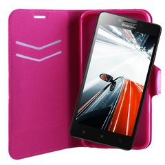 VOLTE-TEL ΘΗΚΗ LENOVO A6000/A6010 LINE LEATHER-TPU BOOK STAND PINK - 8154799 - 48629