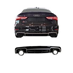 Diffuser Πίσω Προφυλακτήρα Για Audi A3 8V 16-18 Sedan RS3 Look Για Standard Προφυλακτήρα Με Μπούκες Από Abs Πλαστικό