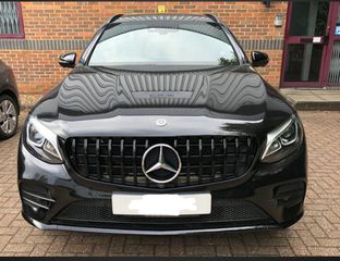 Μασκα Εμπρος Mercedes GLC X253 C253 (2015-2018) GT R Panamericana Design All Black-thumb-2