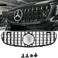 Μασκα Εμπρος Mercedes GLC X253 C253 (2015-2018) GT R Panamericana Design All Black-thumb-3