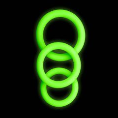 3 pcs Cock Ring Set - Glow in the Dark