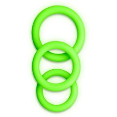 3 pcs Cock Ring Set - Glow in the Dark-thumb-4