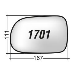 Κρύσταλλο καθρέπτη δεξί και αριστερό SUZUKI SWIFT 2003