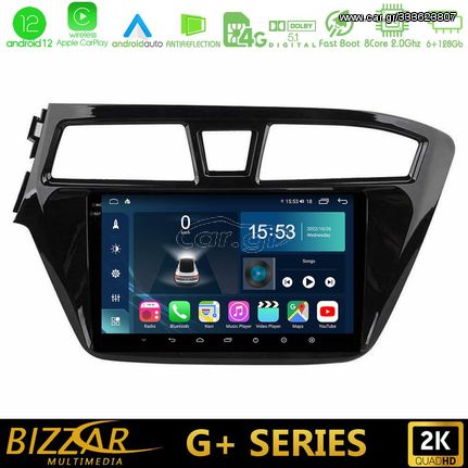 Bizzar G+ Series Hyundai i20 2014-2018 8core Android12 6+128GB Navigation Multimedia Tablet 9″