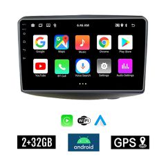 KIROSIWA 2+32GB TOYOTA YARIS (1999-2004) Android οθόνη αυτοκίνητου 2GB με GPS WI-FI ( TOYOTA ηχοσύστημα αφής 9" ιντσών OEM Youtube Playstore MP3 USB Radio Bluetooth Mirrorlink εργοστασιακή, 4 x 60W, A