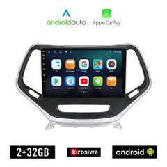 KIROSIWA JEEP CHEROKEE μετά το 2014 Android οθόνη αυτοκίνητου 2GB με GPS WI-FI (ηχοσύστημα αφής 10" ιντσών OEM Android Auto Apple Carplay Youtube Playstore MP3 USB Radio Bluetooth Mirrorlink εργοστασι